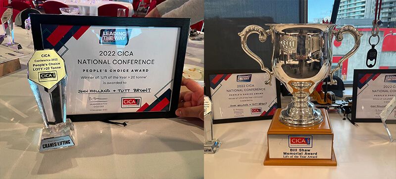 Гусеничный башенный кран SANY SCC8000A выиграл "Кубок памяти Билла Шоу" на выставке CICA Australia