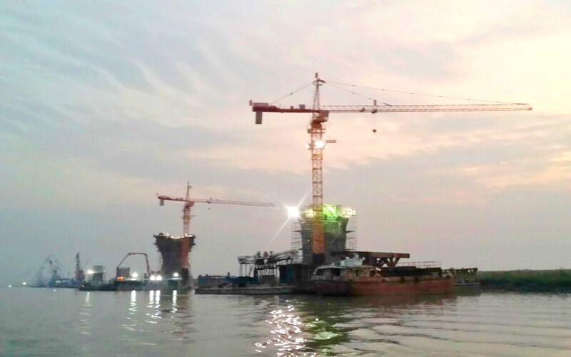 «Мост мечты» через Падму - техника Sany