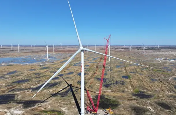 Компания SANY Renewable Energy успешно установила береговую ветряную турбину мощностью 15 МВт
